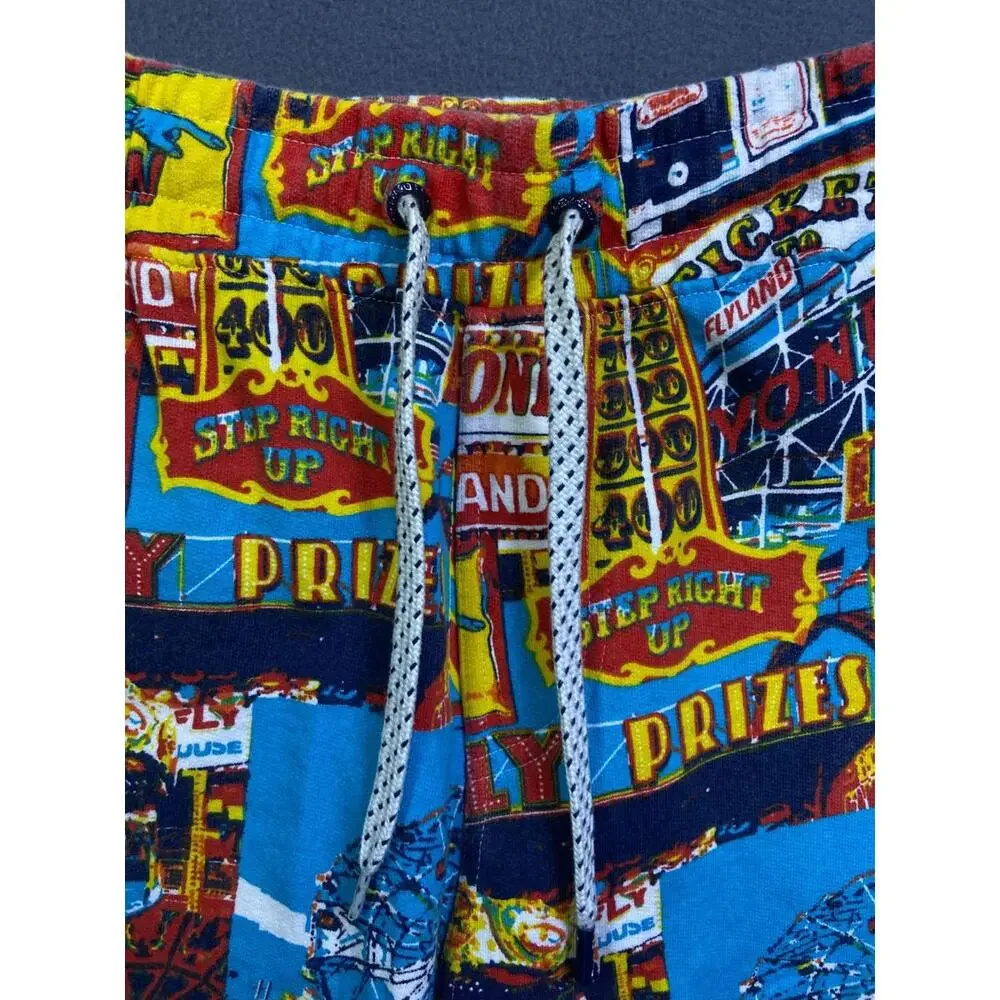 Men's Streetwear Born Fly Loopback Shorts XL 32x8 Drawstring Coney Island Fair - Picture 3 of 12